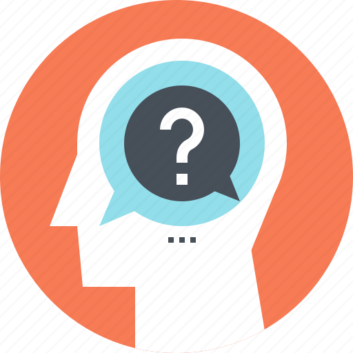 Conversation, education, head, human, mind, question, thinking icon - Download on Iconfinder
