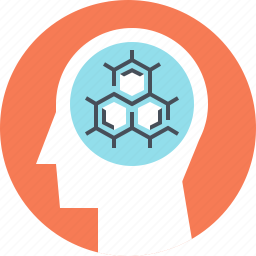 Head, human, knowledge, mind, molecule, research, science icon - Download on Iconfinder