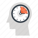 clock, head, human, management, mind, thinking, time