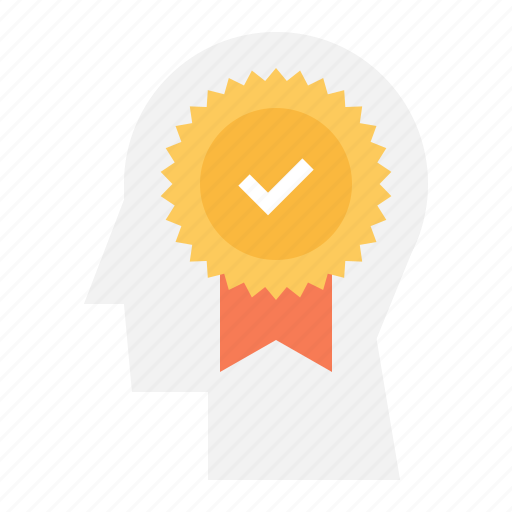 Badge, head, human, mind, success, thinking, win icon - Download on Iconfinder