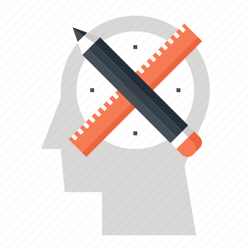 Creativity, design, head, human, mind, thinking, tools icon - Download on Iconfinder