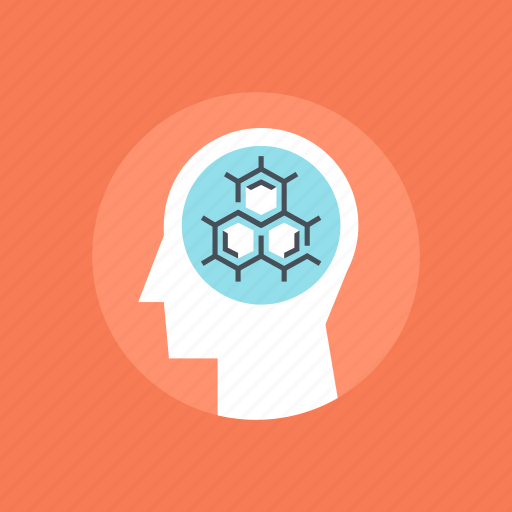 Head, human, knowledge, mind, molecule, research, science icon - Download on Iconfinder