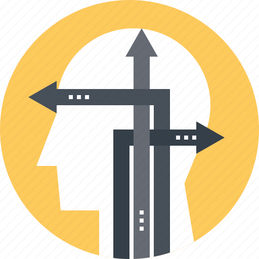 Arrow, direction, head, human, mind, opportunity, thinking icon - Download on Iconfinder