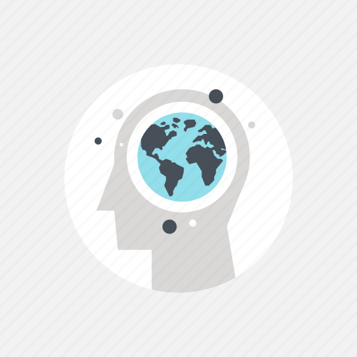Earth, global, head, human, mind, thinking, world icon - Download on Iconfinder