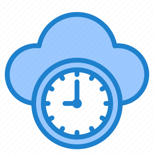 Clock, watch, time, timer, cloud icon - Download on Iconfinder