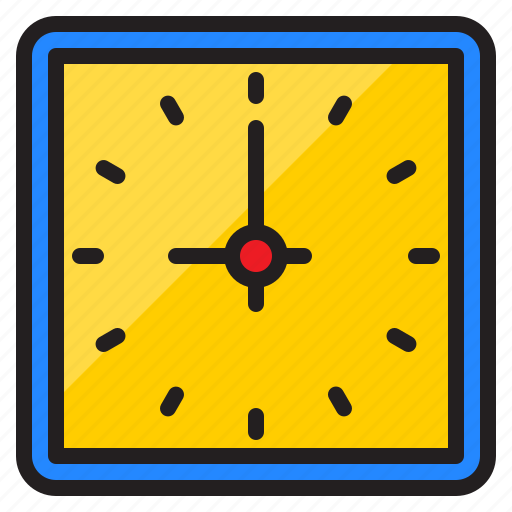 Clock, time, watch, timer, squre icon - Download on Iconfinder