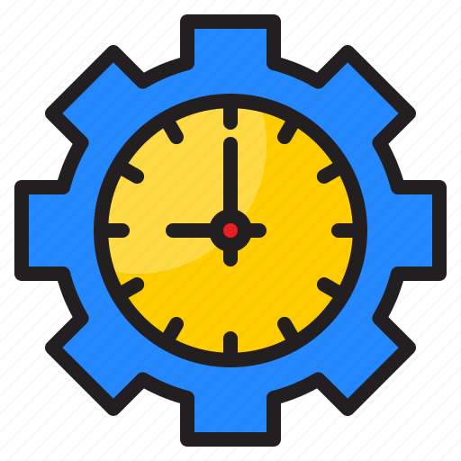Clock, watch, time, timer, gear icon - Download on Iconfinder