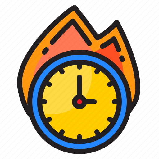 Watch, clock, time, timer, fire icon - Download on Iconfinder