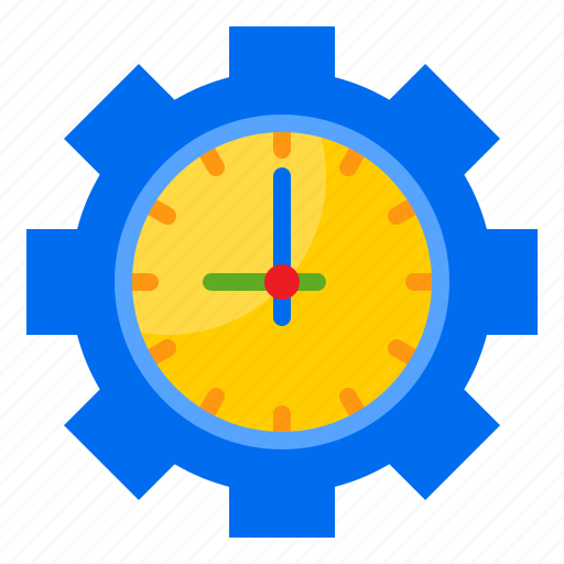 Clock, watch, time, timer, gear icon - Download on Iconfinder