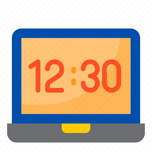 Time, watch, clock, digital, laptop icon - Download on Iconfinder