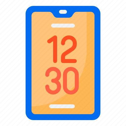 Time, watch, clock, digital, mobilephone icon - Download on Iconfinder