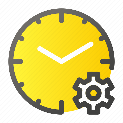 Alarm, clock, cog, gear, settings, time, wheel icon - Download on Iconfinder