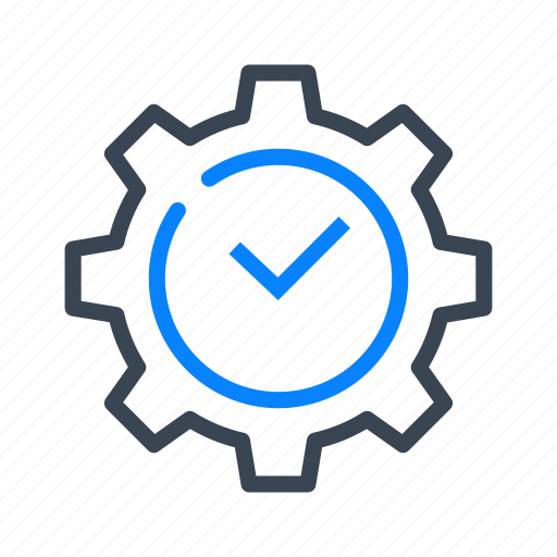 Time, clock, gear, cog, settings, options icon - Download on Iconfinder