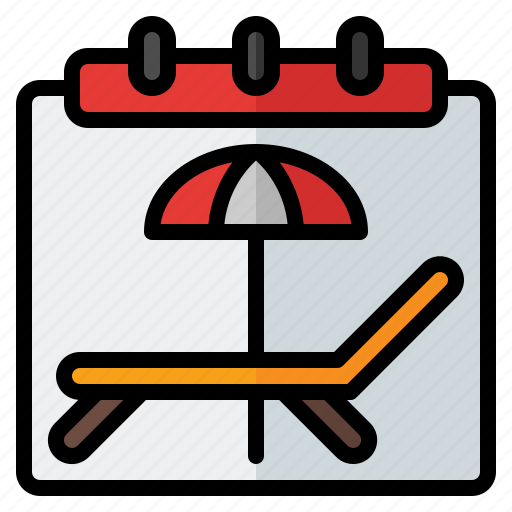 Holiday, vacation, calendar, break, free, time, beach icon - Download on Iconfinder