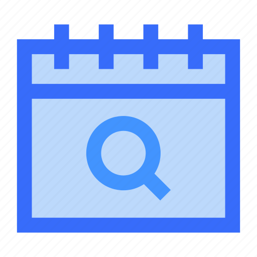 Search, calendar, schedule, time and date icon - Download on Iconfinder