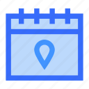 location event, calendar, schedule, time and date
