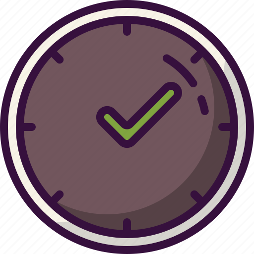 Clock, tick, event, organization, attend, time, date icon - Download on Iconfinder