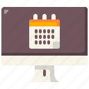 calendar, time, date, monitor, virtual, event, schedule, organization, online
