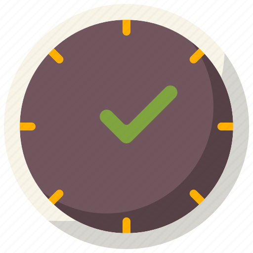 Clock, tick, event, organization, attend, time, date icon - Download on Iconfinder