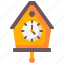 cuckoo, clock, wall, time, date, ornament, decoration, hour 