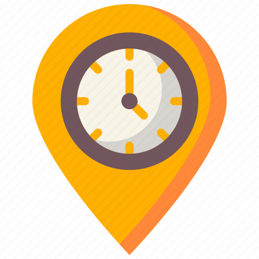 Placeholder, temporary, clock, maps, pin, map, place icon - Download on Iconfinder