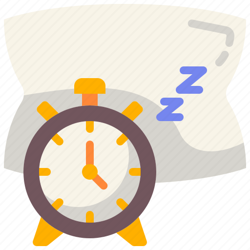 Sleep, rest, time, pillow, bed, clock, zzz icon - Download on Iconfinder