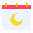 crescent, calendar, month, moon, lunar