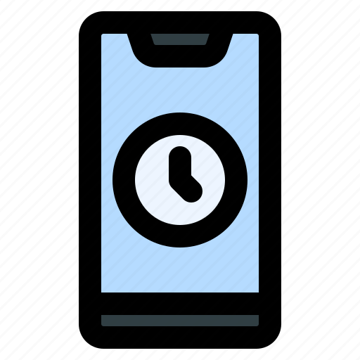Clock, smartphone, phone, mobile, cellphone icon - Download on Iconfinder