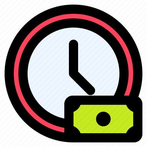 Clock, time, money, finance, banknotes icon - Download on Iconfinder