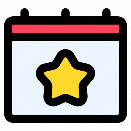 Event, star, calendar, month, schedule icon - Download on Iconfinder