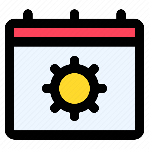 Summer, sun, calendar, date, holiday icon - Download on Iconfinder