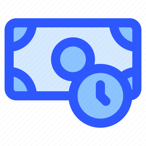 Banknotes, time, money, finance, clock icon - Download on Iconfinder