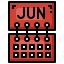 june, calendar, month, time 