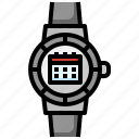 smartwatch, calendar, watch, event, time, date