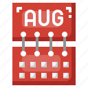 august, calendar, month, time