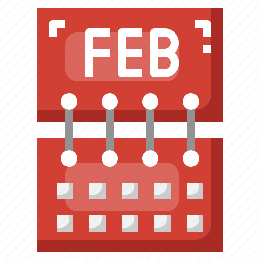 February, calendar, holiday, winter, season, month, time icon - Download on Iconfinder