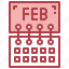 february, calendar, holiday, winter, season, month, time 