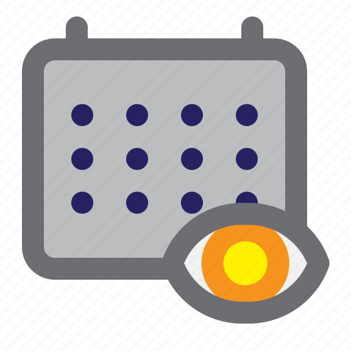 Time, schedule, eye, agenda, date, event, planner icon - Download on Iconfinder