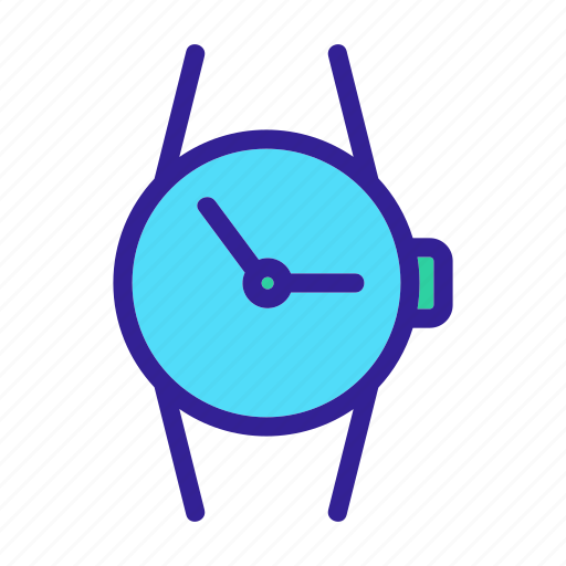Clock, contour, face, hand, time, watch icon - Download on Iconfinder