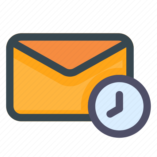 Email, time, mail, clock, message, letter, envelope icon - Download on Iconfinder