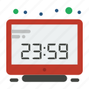 clock, computer, display, time