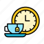 time, flat, line, date, clock, teabreak, coffee 