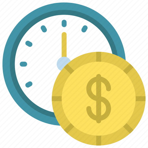 Time, is, money, coin, timer icon - Download on Iconfinder