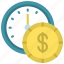time, is, money, coin, timer 