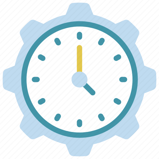 Time, management, clock, cog, gear icon - Download on Iconfinder