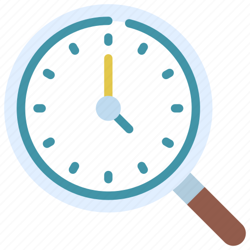 Time, search, loupe, magnifying, glass icon - Download on Iconfinder