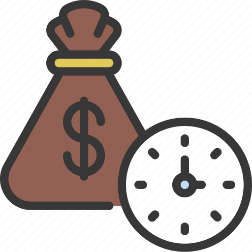 Money, bag, time, cash, timer icon - Download on Iconfinder