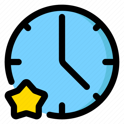 Best, favorite, time, clock, event, happy hour, star icon - Download on Iconfinder