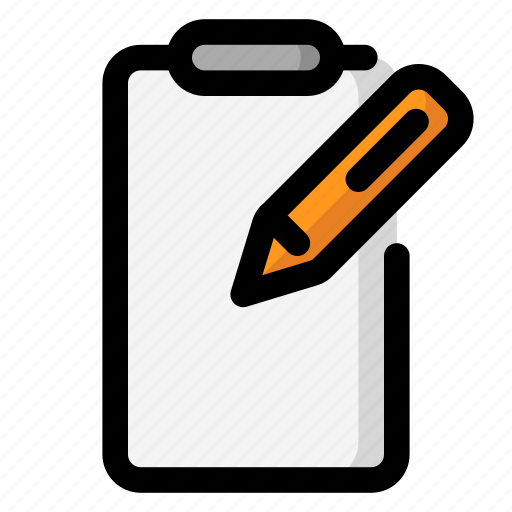 Clipboard, draw, notebook, write, alter, revise, pen and paper icon - Download on Iconfinder