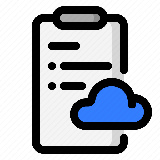 Clipboard, cloud, sheet, web, taskboard, checklist, online icon - Download on Iconfinder